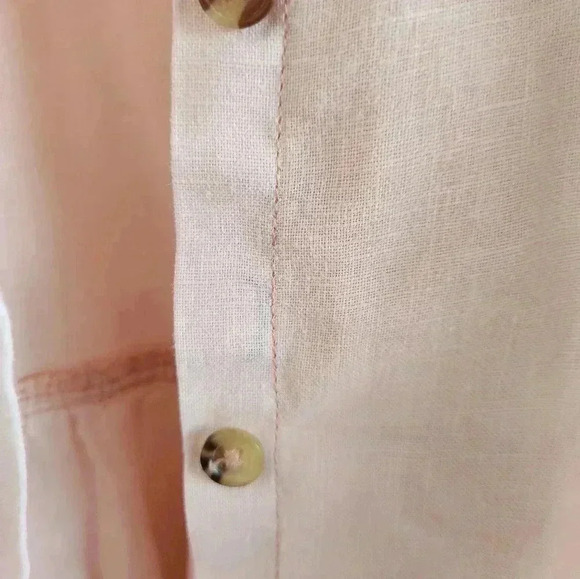 Anthropologie Holding Horses McKenzie Linen Blouse Pink Size XS - Picture 6 of 11